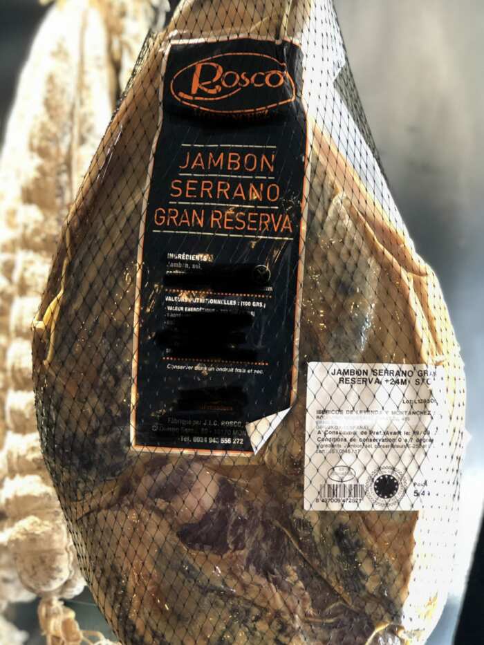 Jambon Serrano･ Grande Réserve +24mois ･ Entier 5,5kg
